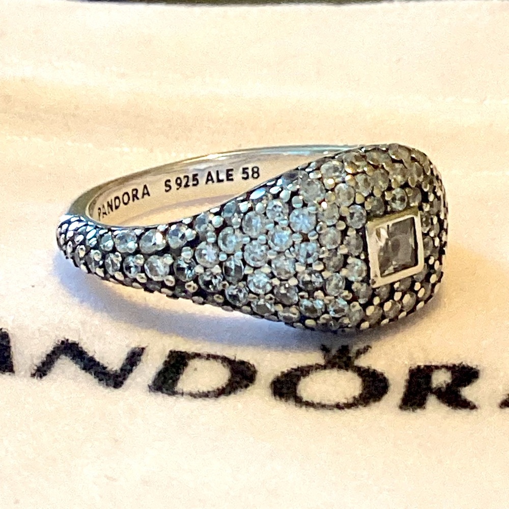 Pandora Silver Cocktail ring size 8 new